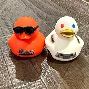 Cooter’s Dukes of Hazard Rubber Ducks Set of 2 Orange & White Sheriff Duck